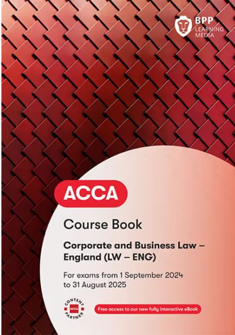 ACCA 2024-25 F4 Corporate & Business Law (English): Workbook [Pre-Order] - MPHOnline.com
