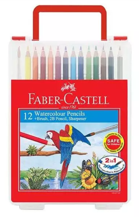 CHSG 12 Pcs Professional Oil Based Colored Pencils, Watercolour Pens Set,  For Coloring, Mixing, Layering And Watercolour Techniques, Watercolor Pens