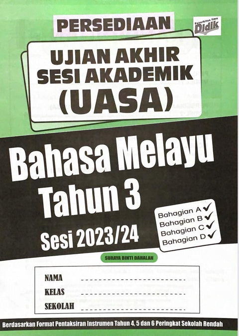 Persediaan UASA Edisi 2023/24 Bahasa Melayu Tahun 3 - MPHOnline.com