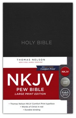 The Holy Bible - New King James Version, Black, Red Letter Edition, Pew Bible  (LRG) - MPHOnline.com