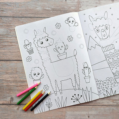 Dress Me Up Llama Colouring And Activity Book Over 100 Stickers - MPHOnline.com
