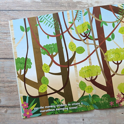 Create Your Own Scenes Jungle Sticker Book - MPHOnline.com