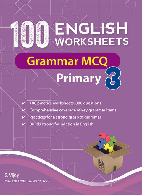 100 English Worksheets Primary 3 --Grammar MCQ - MPHOnline.com