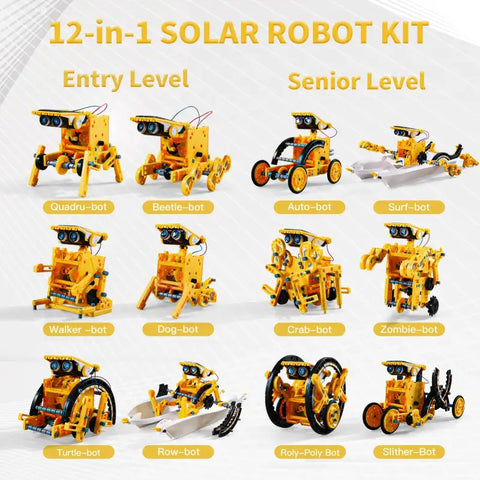 LUCKY DOUG: Educational 12-IN-1 KIT - Solar Robot (1232-68) - MPHOnline.com