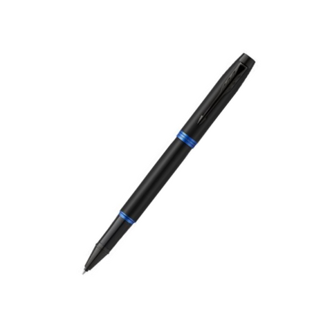 Parker IM Vibrant Ring Marine Blue BT Rollerball Pen Medium Black TB 2173233V - MPHOnline.com