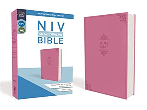 Niv, Value Thinline Bible, Leathersoft, Pink, Comfort Print - MPHOnline.com