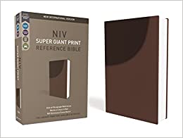 NIV, SUPER GIANT PRINT REFERENCE BIBLE, LEATHERSOFT, BROWN, - MPHOnline.com