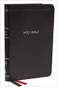 Nkjv, Thinline Bible, Compact, Leathersoft, Black, Red Lette - MPHOnline.com