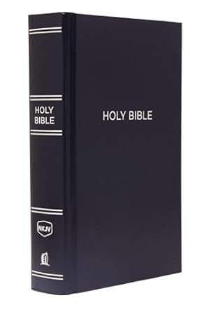 NKJV, Pew Bible, Large Print, Hardcover, Blue, Red Letter, Comfort Print - MPHOnline.com