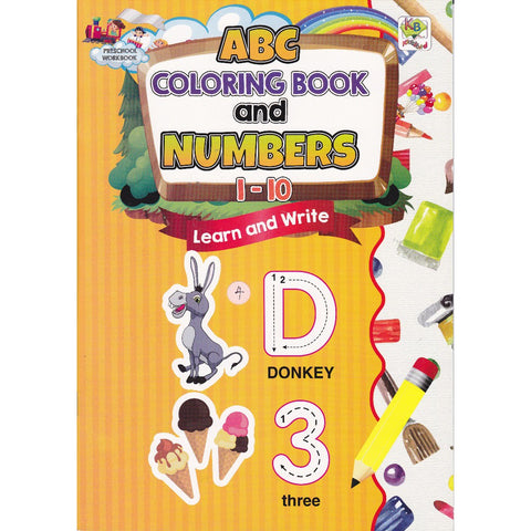 ABC  Coloring Book and Numbers 1-10 - Learn and Write - MPHOnline.com