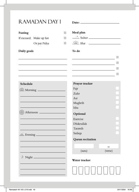 Ramadan Journal : Daily planner for prayer, fasting and practising gratitude - MPHOnline.com