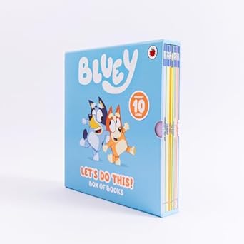 Bluey Let's Do This! Box of Books 10 Books Collection Box Set (Butterflies, Bingo, Magic Xylophone, Hammerbarn, The Pool, Creek, Beach, Grannies, Goodnight Fruit Bat & Bob Bilby) - MPHOnline.com