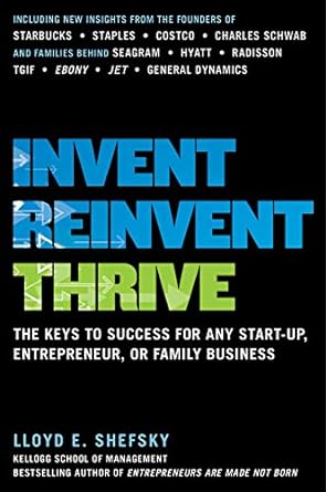 Invent Reinvent Thrive: The Keys to Success for Any Start-Up, Entrepreneur, or Family Business - MPHOnline.com