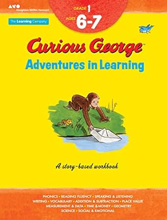 Curious George Adventures in Learning, Grade 1: Story-based learning (Learning with Curious George) - MPHOnline.com