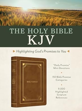 Holy Bible: KJV Highlighting God's Promises to You - Gold & Camel - MPHOnline.com