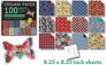 Origami Paper 100 sheets Japanese Chiyogami 8 1/4" (21 cm) - MPHOnline.com