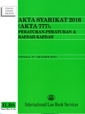 Akta Syarikat 2016 (Akta 777) - (Hingga 5 Okt 2022) - MPHOnline.com