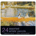 24 Assorted Artist'S Pencils Black Tin - Renoir - The Skiff - MPHOnline.com