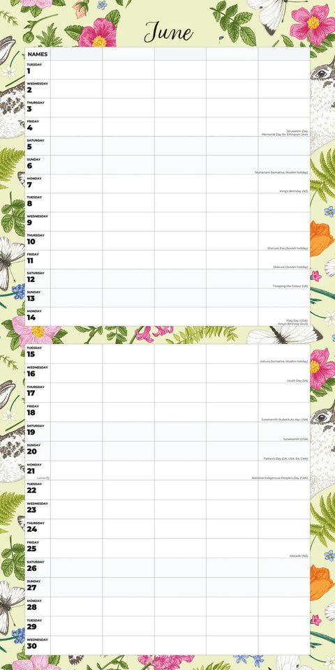 2027 Square Wall Calendar Family Organiser  Nature (RR271075) - MPHOnline.com
