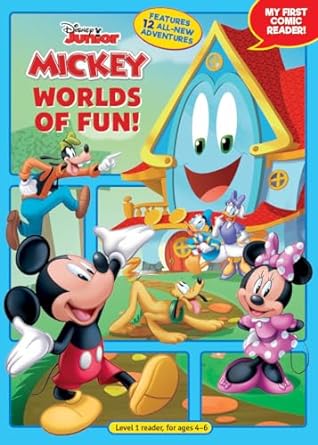 Mickey Mouse Funhouse: Worlds of Fun!: My First Comic Reader! (Disney Junior Mickey; First Comic Reader!, Level 1) - MPHOnline.com