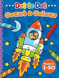 Dot to Dot Count and Colour 1-50: Rocket - MPHOnline.com