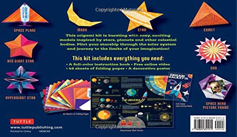 Origami Galaxy for Kids Kit: An Origami Journey through the Solar System and Beyond! [Includes an Instruction Book, Poster, 48 Sheets of Origami Paper and Online Video Tutorials] - MPHOnline.com