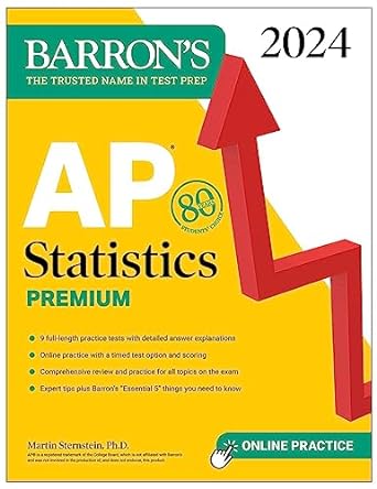 AP Statistics Premium, 2024: 9 Practice Tests + Comprehensive Review + Online Practice - MPHOnline.com