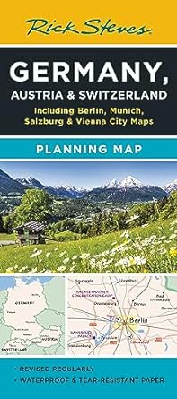 Rick Steves Germany, Austria & Switzerland Planning Map: Including Berlin, Munich, Salzburg & Vienna City Maps - MPHOnline.com