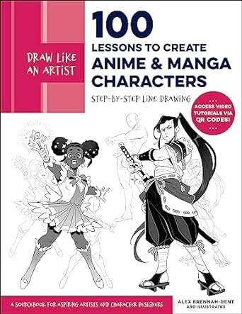 Draw Like an Artist: 100 Lessons to Create Anime and Manga Characters: Step-by-Step Line Drawing - MPHOnline.com