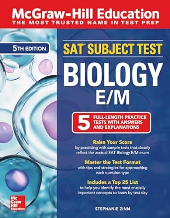 McGraw-Hill Education SAT Subject Test Biology E/M 5 Ed. - MPHOnline.com