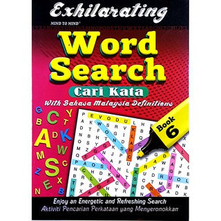 Exhilarating Word Searh (Cari Kata) with Bahasa Malaysia Definitions Book 6 - MPHOnline.com