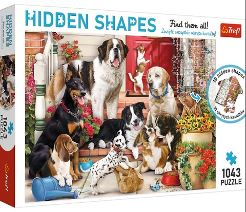 TREFL Puzzle 1000 Hidden Shapes - Doggy Fun - MPHOnline.com