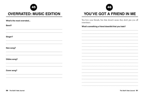 The Stuff I Hate Journal: Trends I Hate. Foods I Loathe. People Who Annoy Me. And Everything Else That's the Absolute Worst. - MPHOnline.com