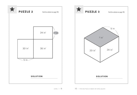 The Big Puzzle Book of Area Mazes : 300 Mind-Bending Math Puzzles in Five Challenge Levels - MPHOnline.com