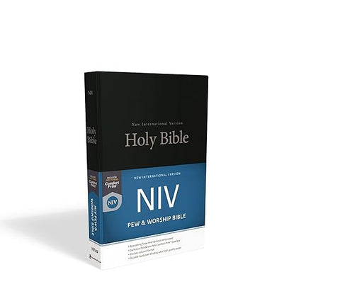 Niv, Pew And Worship Bible, Large Print, Handcover, Black - MPHOnline.com