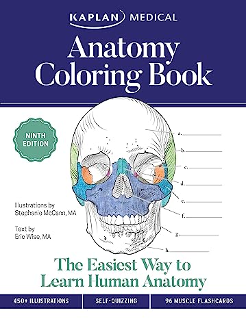 Anatomy Coloring Book (Kaplan Test Prep) Ninth Edition - MPHOnline.com