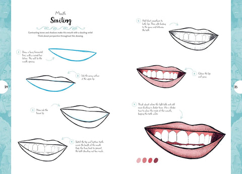 10 Step Drawing: Faces: Draw over 50 fabulous faces in 10 easy steps - MPHOnline.com