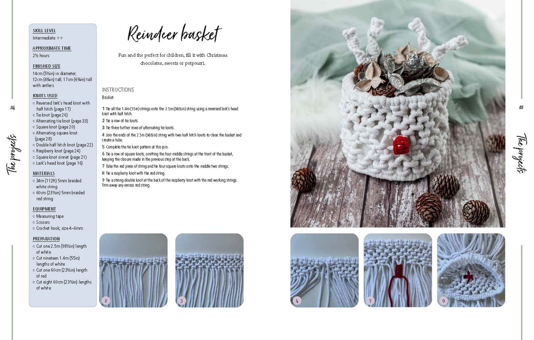 Macrame Christmas: 24 Festive Projects Using Easy Knotting Techniques ...
