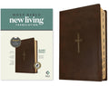 NLT Giant Print Bible, Filament Enabled (Leatherlike, Rustic Brown Gold Cross, Indexed, Red Letter) - MPHOnline.com