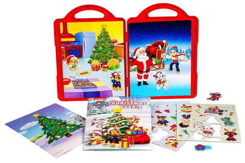 Book & Magnetic Playset: Paw Patrol Best Christmas Ever