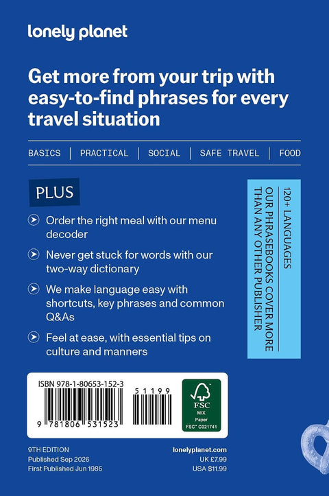 Lonely Planet German Travel Phrasebook & Dictionary (9th Edition)