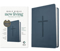NLT Premium Value Compact Bible, Filament Enabled (Leatherlike, Navy Cross) - MPHOnline.com