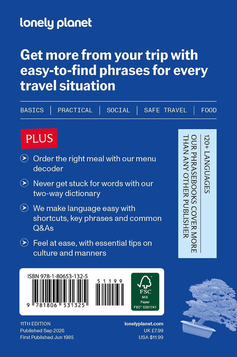 Lonely Planet Japanese Travel Phrasebook & Dictionary (11th Edition)