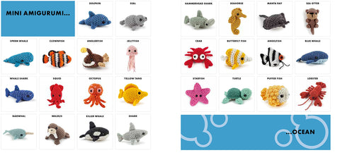 Mini Amigurumi Ocean: 26 tiny creatures to crochet - MPHOnline.com