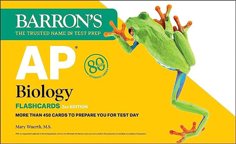 AP Biology Flashcards, Second Edition: Up-to-Date Review: + Sorting Ring for Custom Study (Barron's AP) Cards - MPHOnline.com