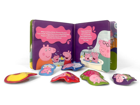 Bath Time Books: Peppa Pig (Bath Book, 6 Padded Suction Cups, 1 Mesh Bag) - MPHOnline.com