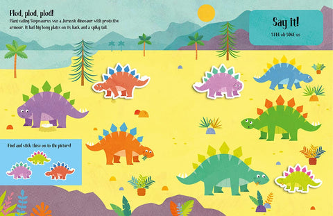 Felt Stickers :  Dinosaur Play Scene Book - MPHOnline.com