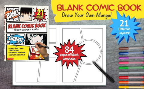 Blank Comic Book: Draw Your Own Manga! - MPHOnline.com