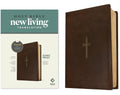 NLT Giant Print Bible, Filament Enabled (Leatherlike, Rustic Brown Gold Cross, Red Letter) - MPHOnline.com