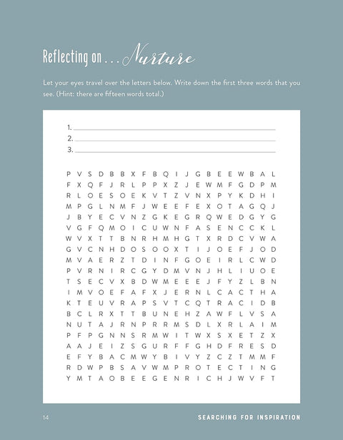 Searching for Inspiration : Word Searches and Writing Prompts to Uplift - MPHOnline.com